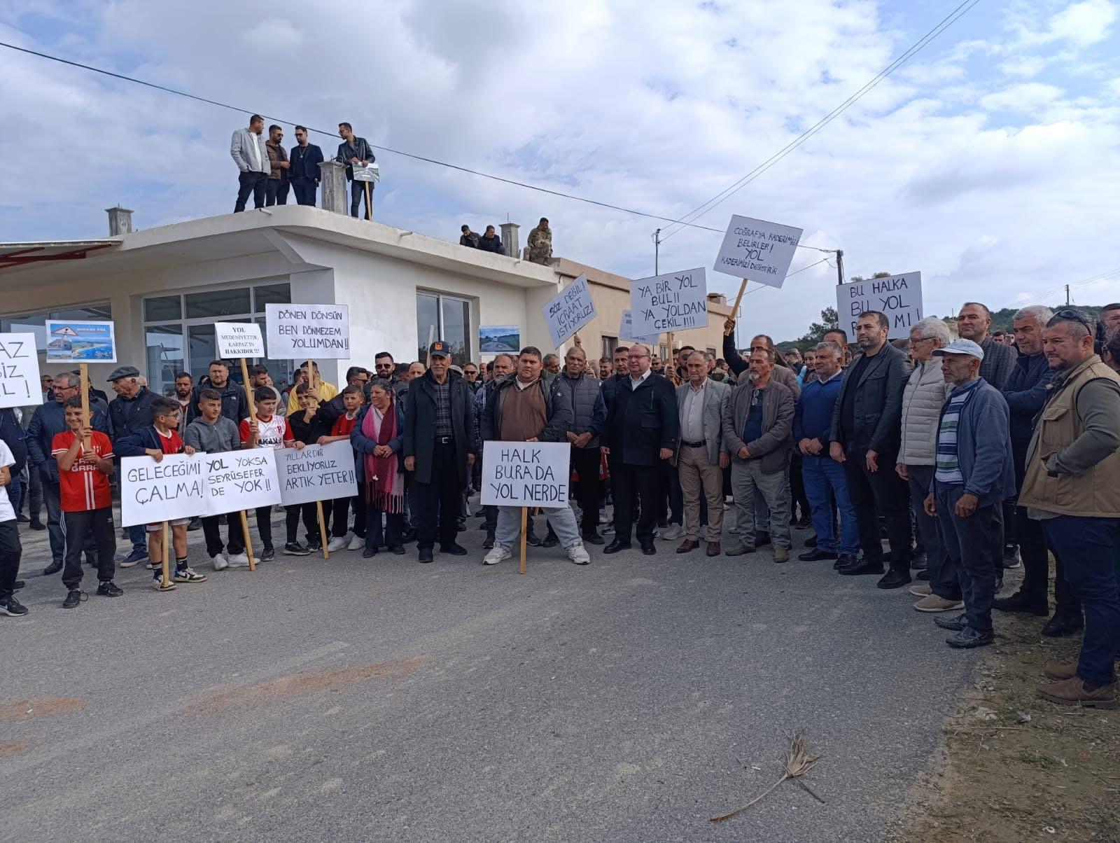 image Rizokarpaso residents protest for new Apostolos Andreas road