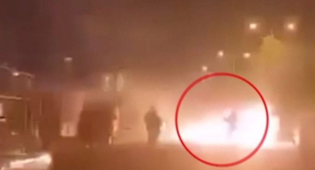 image Police investigating attempted murder after officer injured by naval flare
