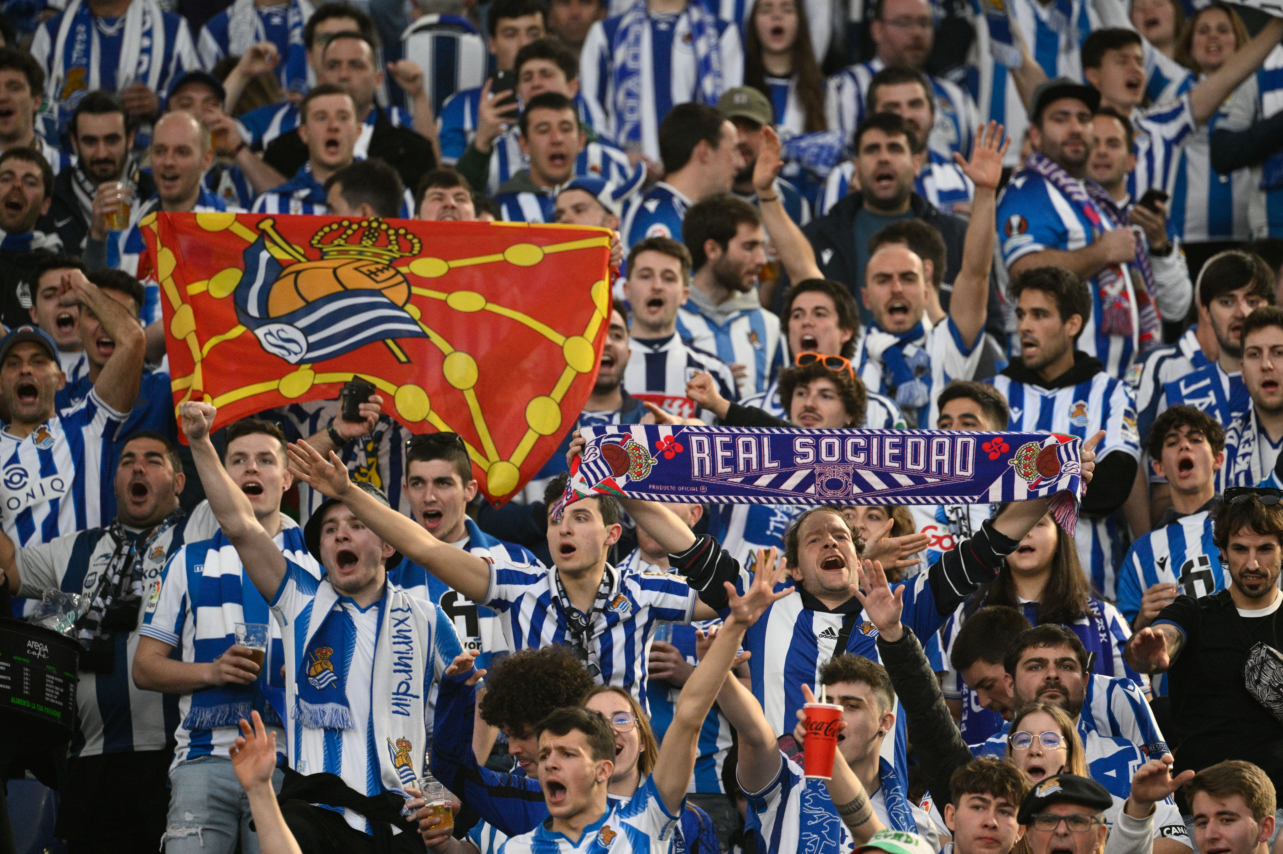 image Nine Real Sociedad fans injured in clashes with Lazio ultras