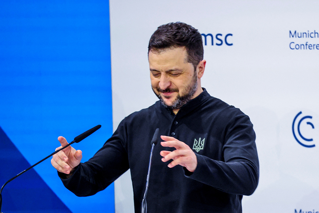 image Zelenskiy calls for European army to deter Russia, earn US respect