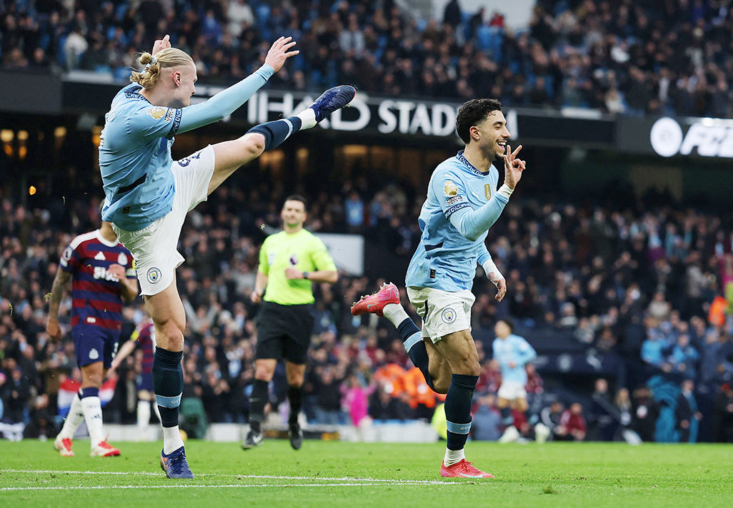 image New boy Marmoush hits quickfire hat-trick as City thrash Newcastle