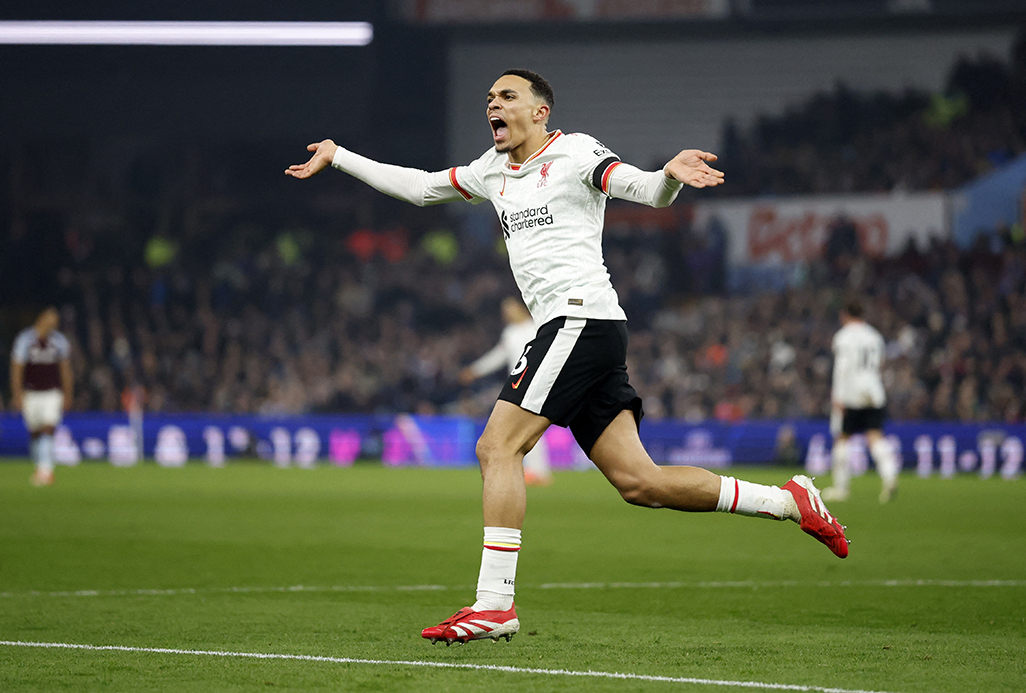 image Liverpool held by Villa but go eight points clear
