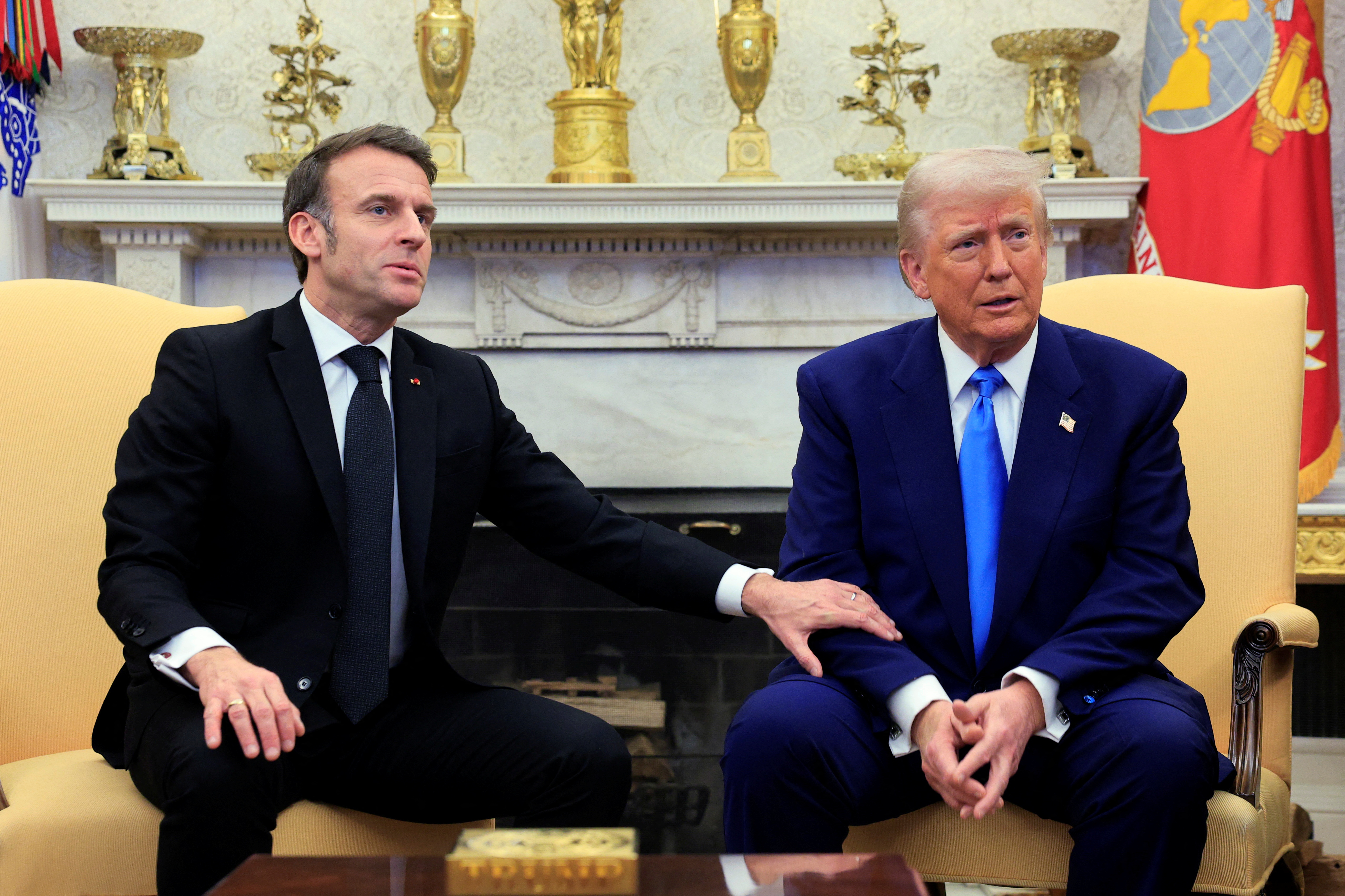 image Trump, Macron display stark differences on Ukraine despite friendly veneer