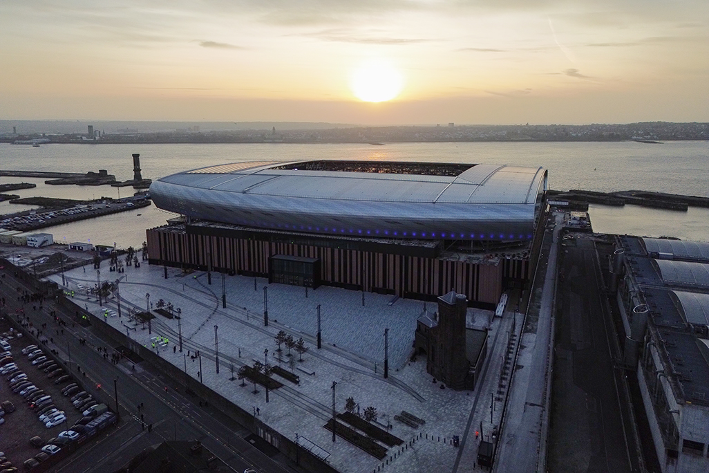 image Everton&#8217;s new stadium welcomes 10,000 fans for test event