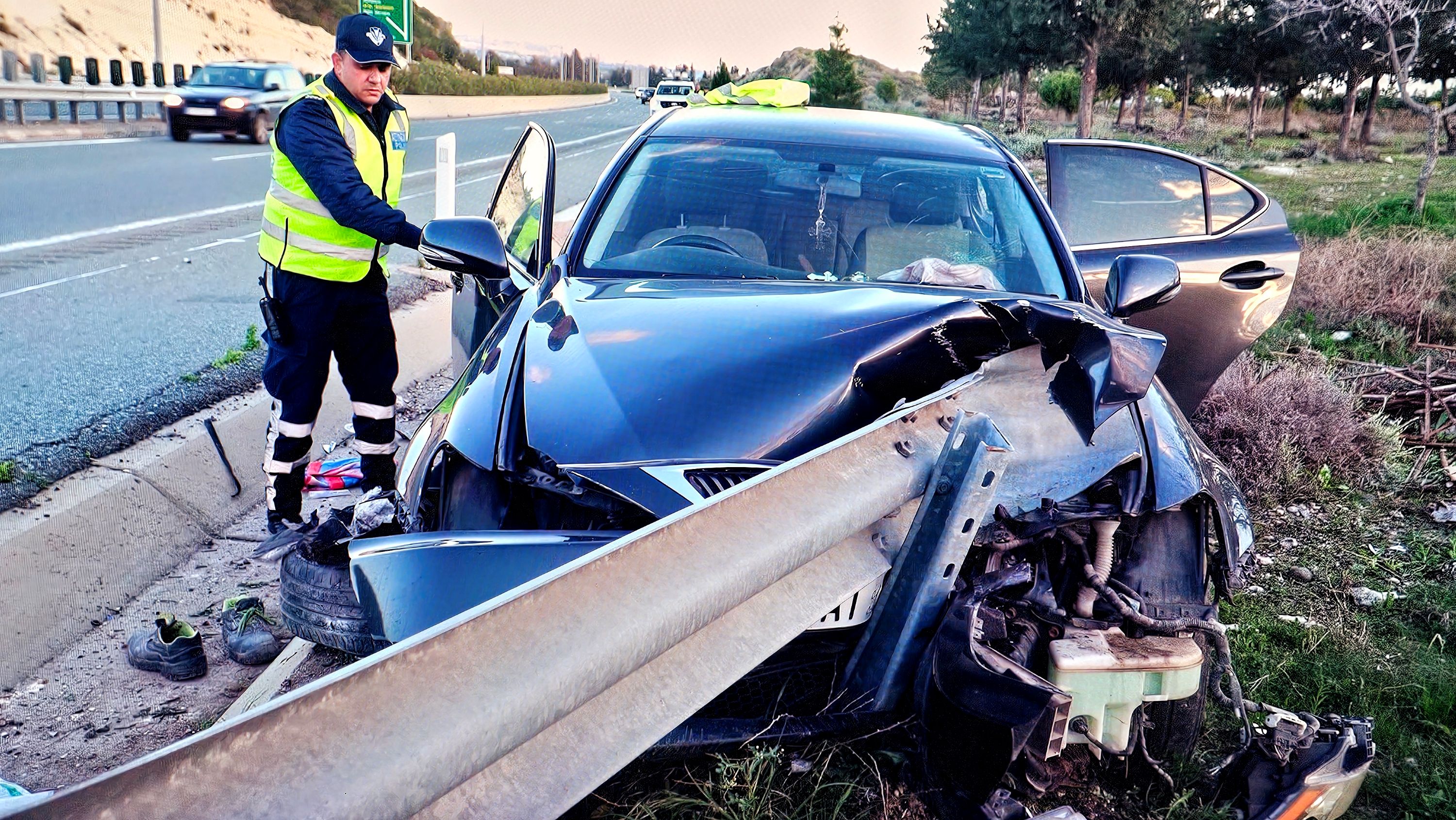 image Man dead after motorway crash