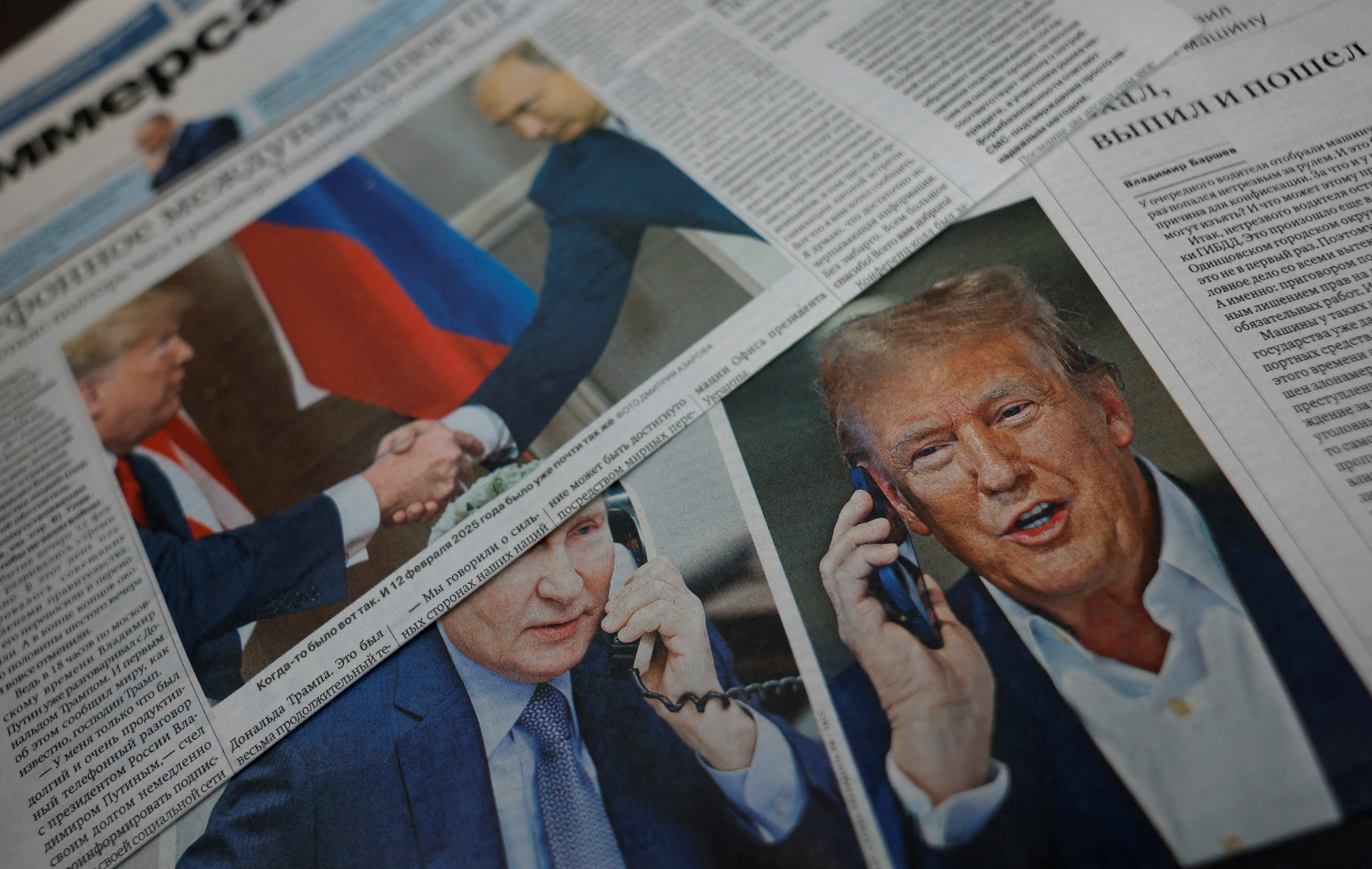 image Trump says he may meet Putin later this month, blames Ukraine for war