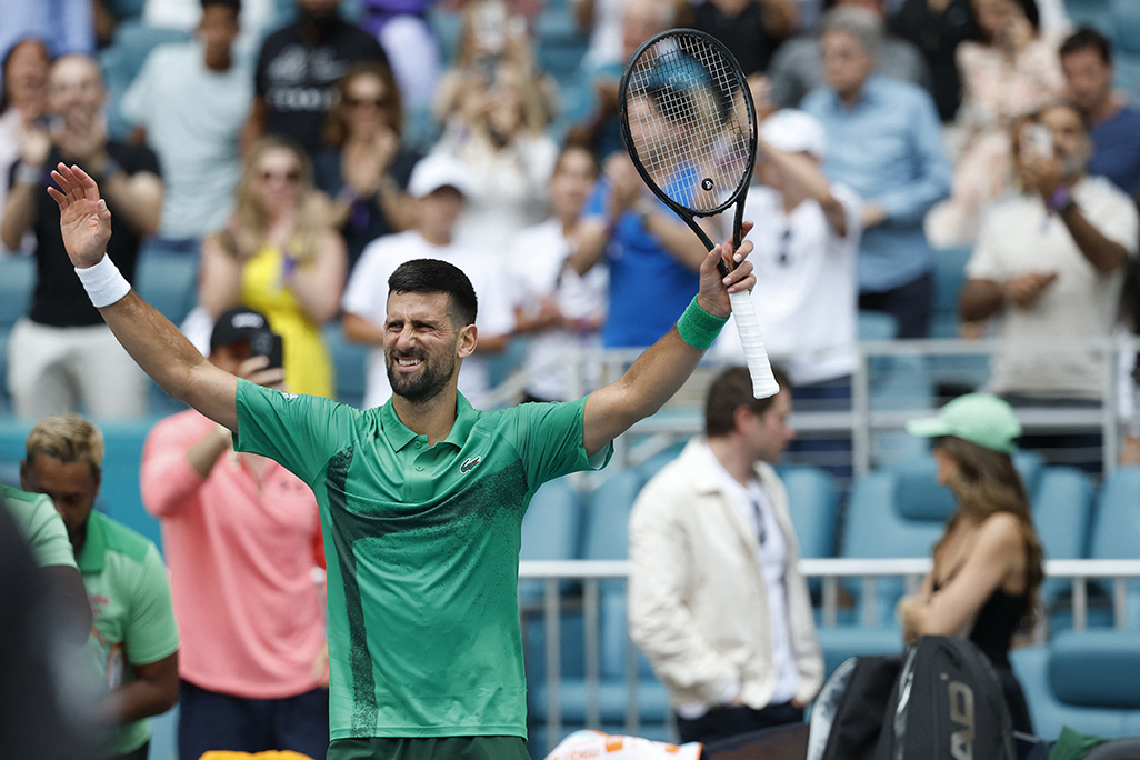 image Philippine wild card stuns Keys, Djokovic sets Masters record