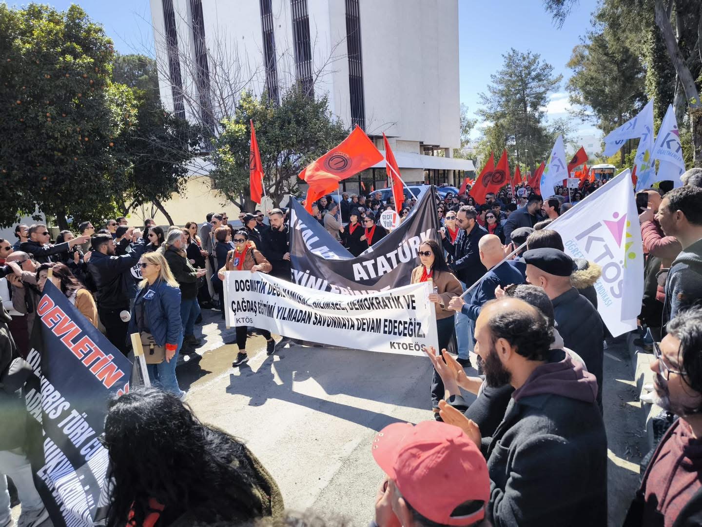 cover Turkish Cypriots protest against legalisation of hijabs in schools