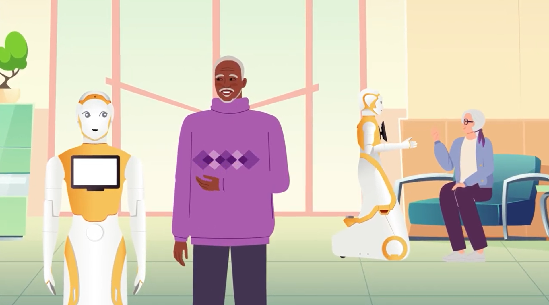 image Robo-companion: humanoid robot gets chatty to help elderly hospital patients