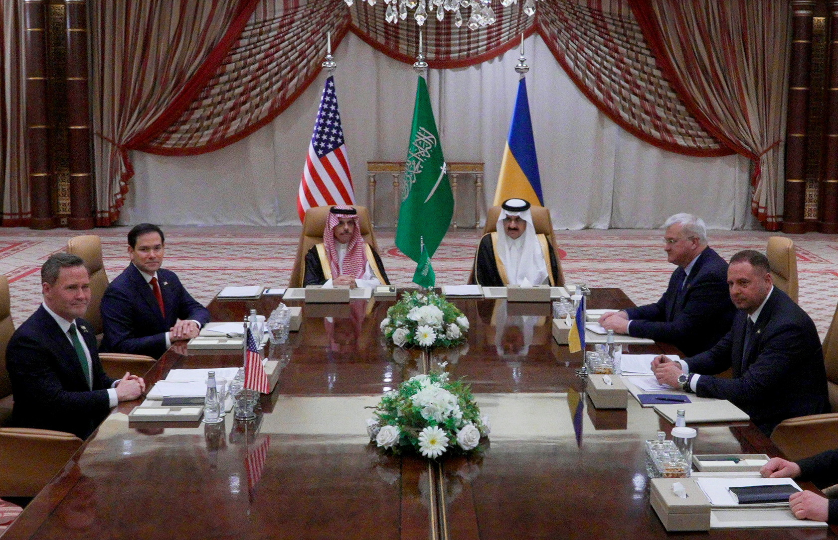 image US and Ukraine hold talks in Saudi Arabia after major drone attack on Russia