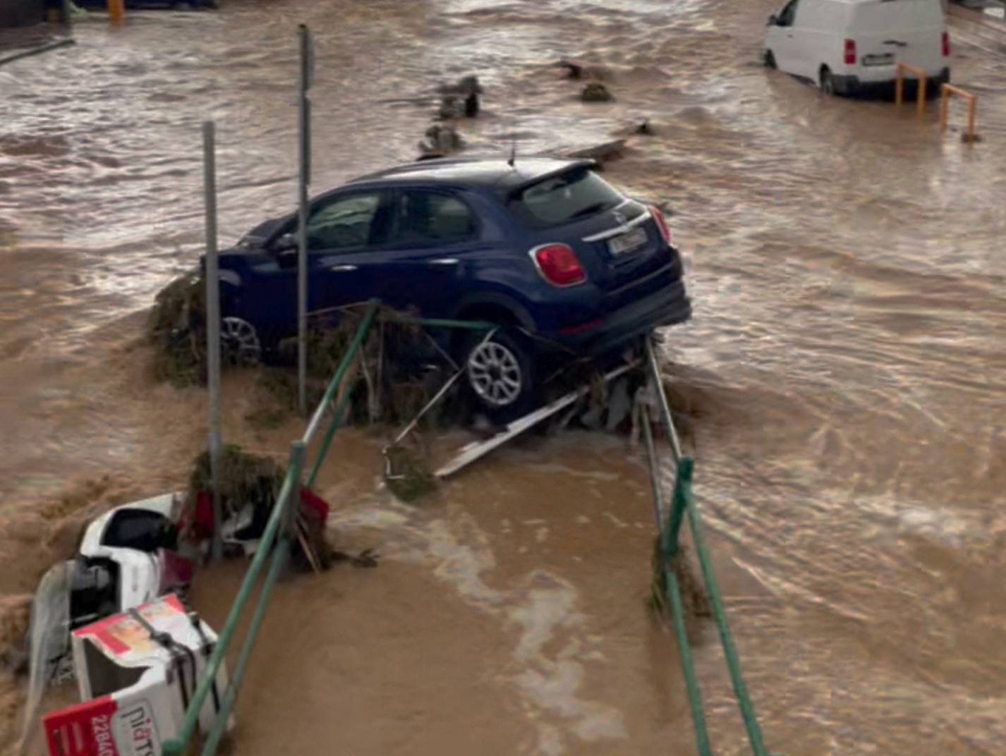 image Schools shut on Greek islands, Mykonos and Paros, after heavy rainstorms flood roads