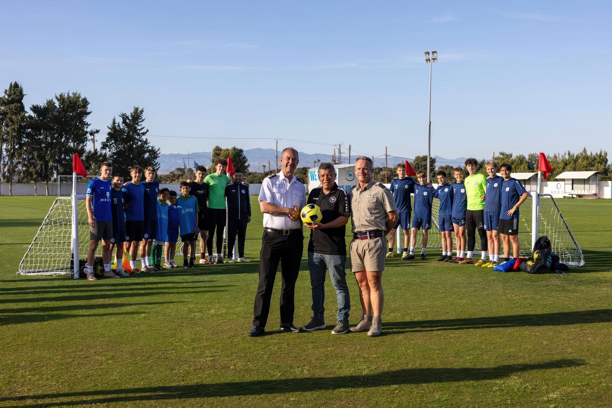 image SBA police donate equipment to Akrotiri football club APEA