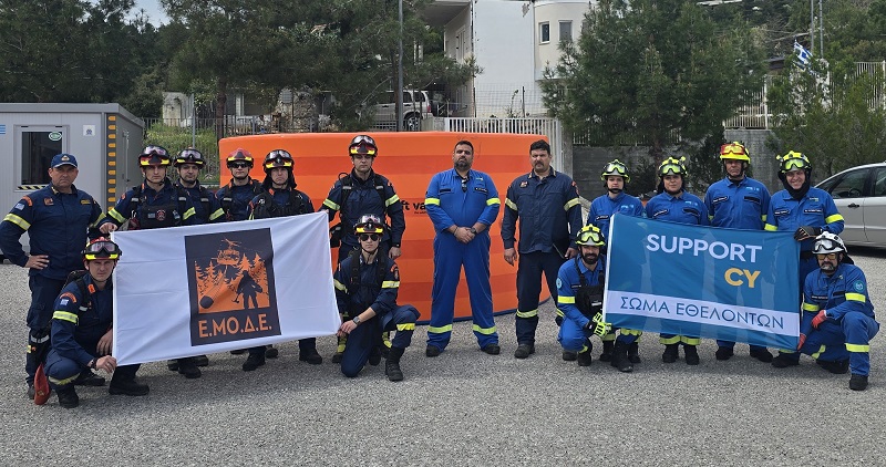 image Seven SupportCY volunteers take part in Greece fire emergencies training