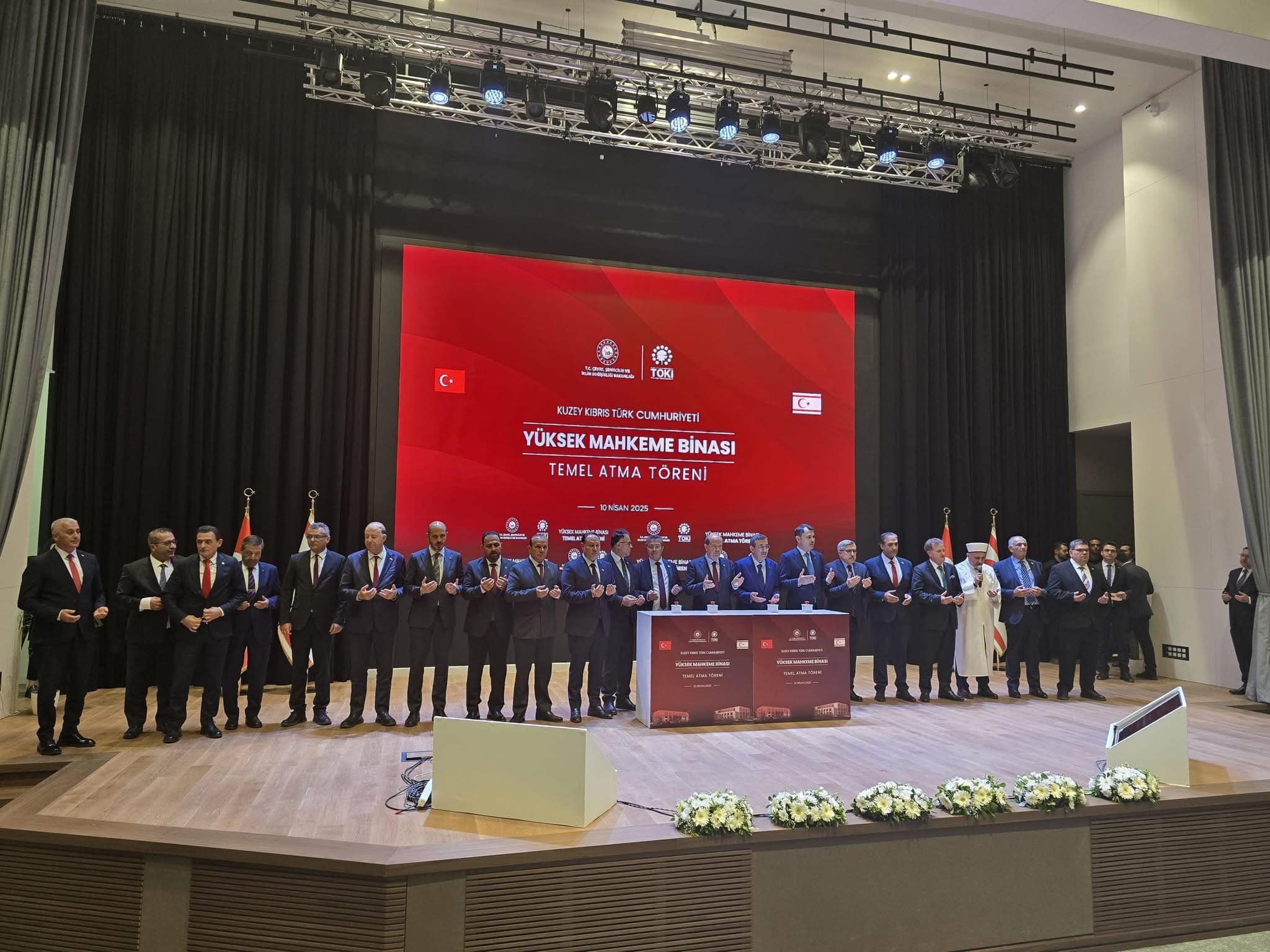 image Turkish Cypriot left turns on Erhurman over courthouse groundbreaking ceremony
