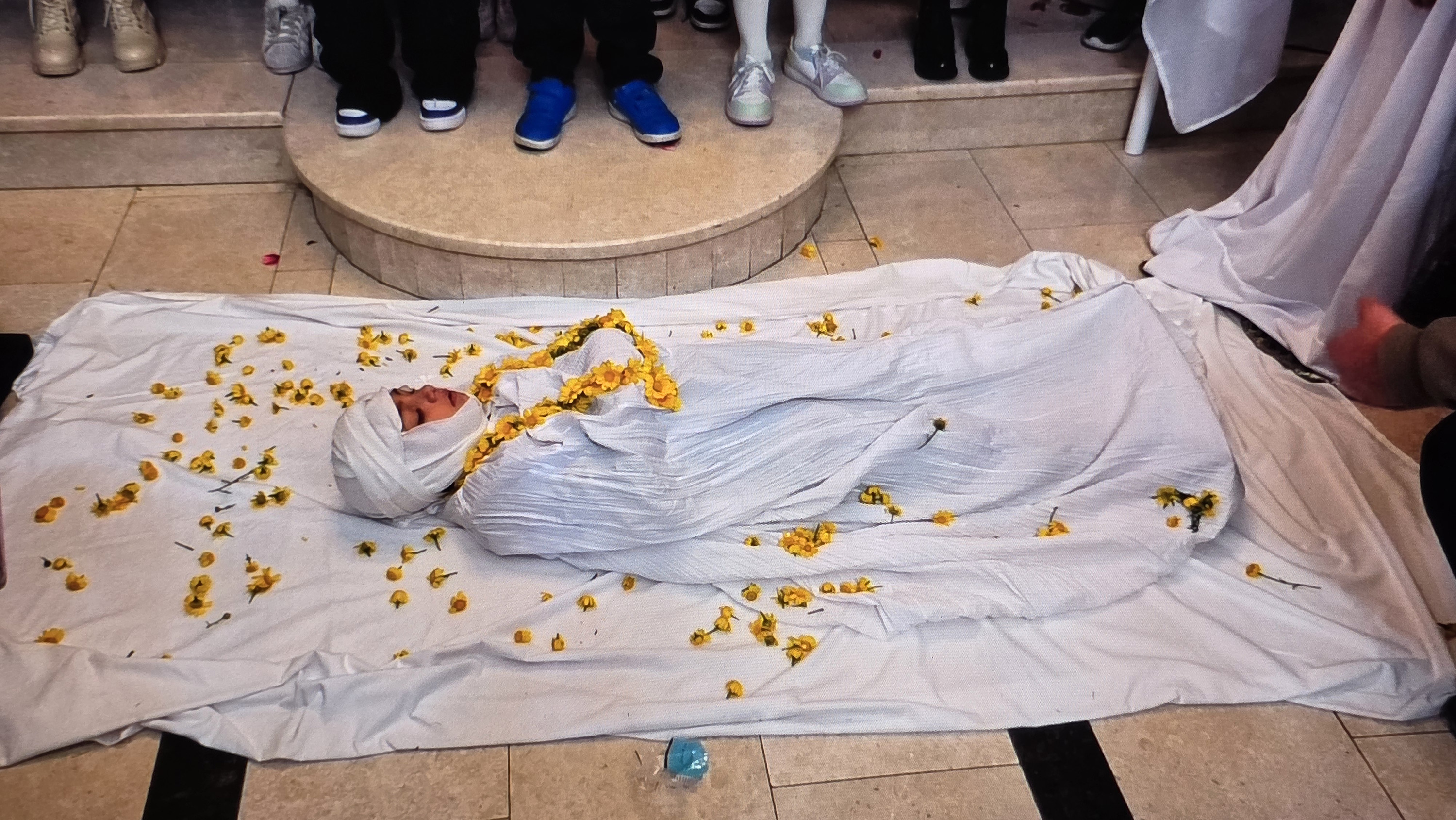 image Resurrection of Lazarus recreated in Paphos village