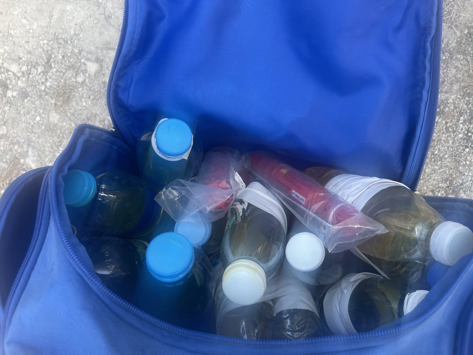 image Police find a box of golf clubs and Molotov cocktails