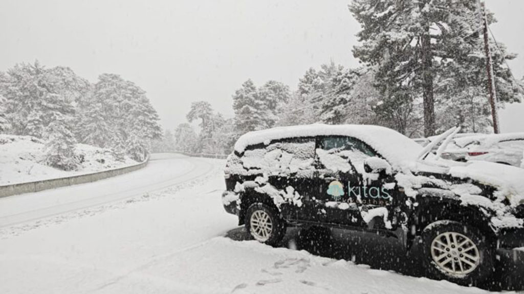 image The last snow of winter? White on Troodos