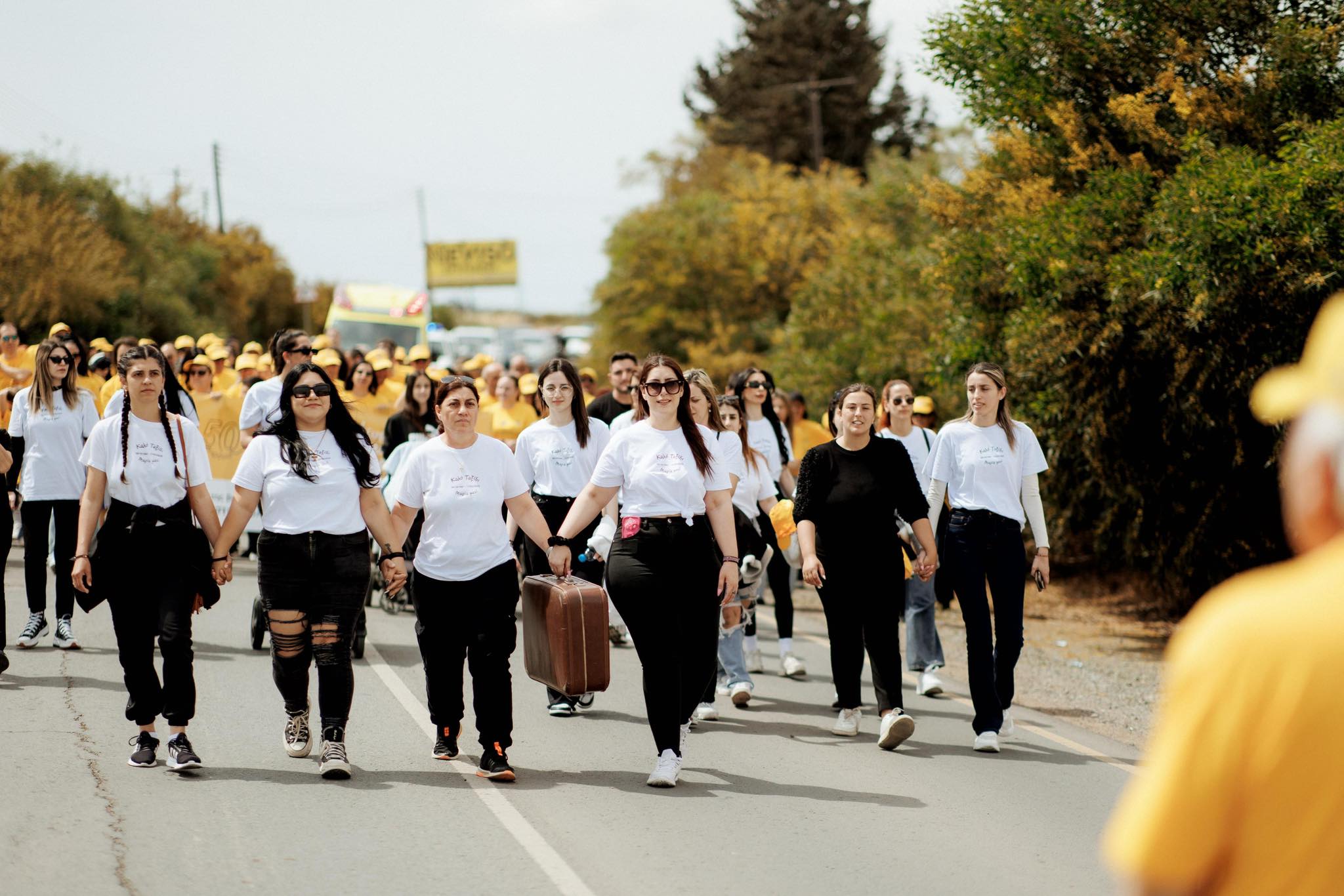 image Christodoula suitcase travels island, cancer patients not alone