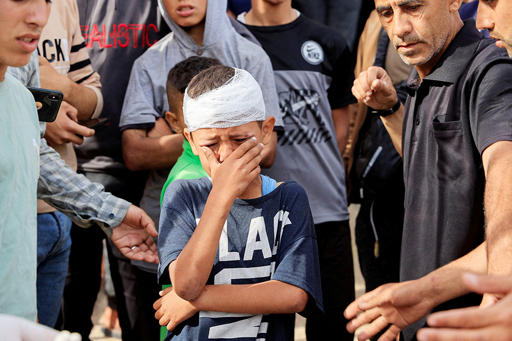 image Israeli military strikes kill scores in Gaza, as Trump visits the region