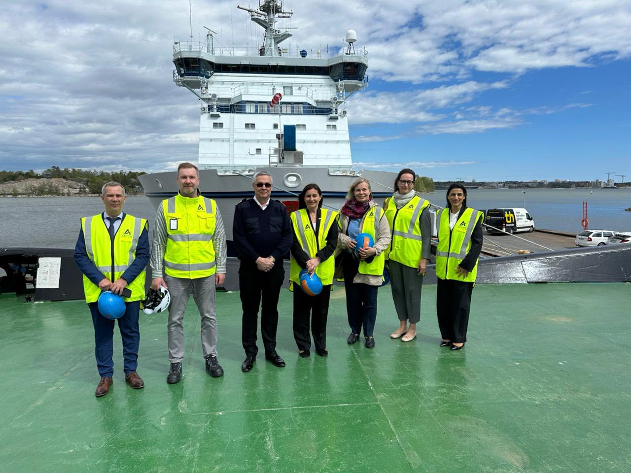 cover Deputy Shipping Minister Marina Hadjimanolis in Helsinki for key maritime talks