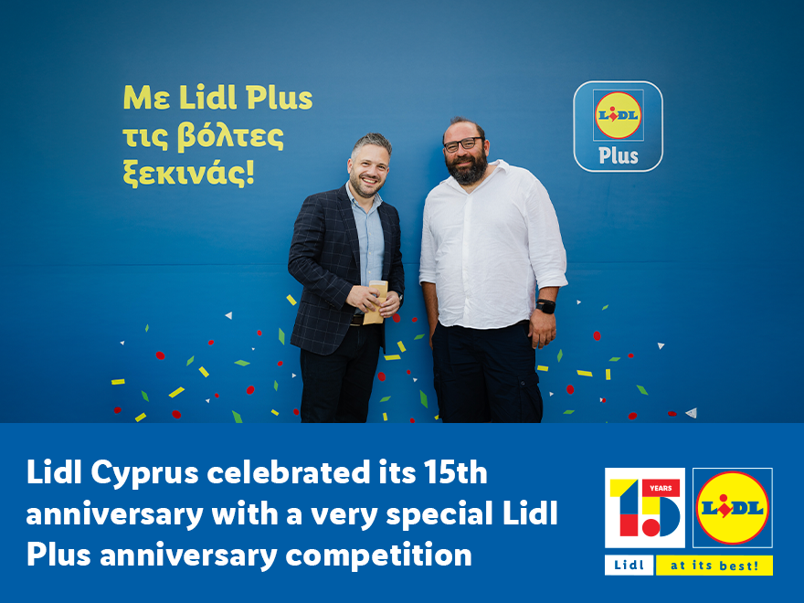 image Lidl Cyprus celebrated its 15th anniversary with a very special Lidl Plus anniversary competition