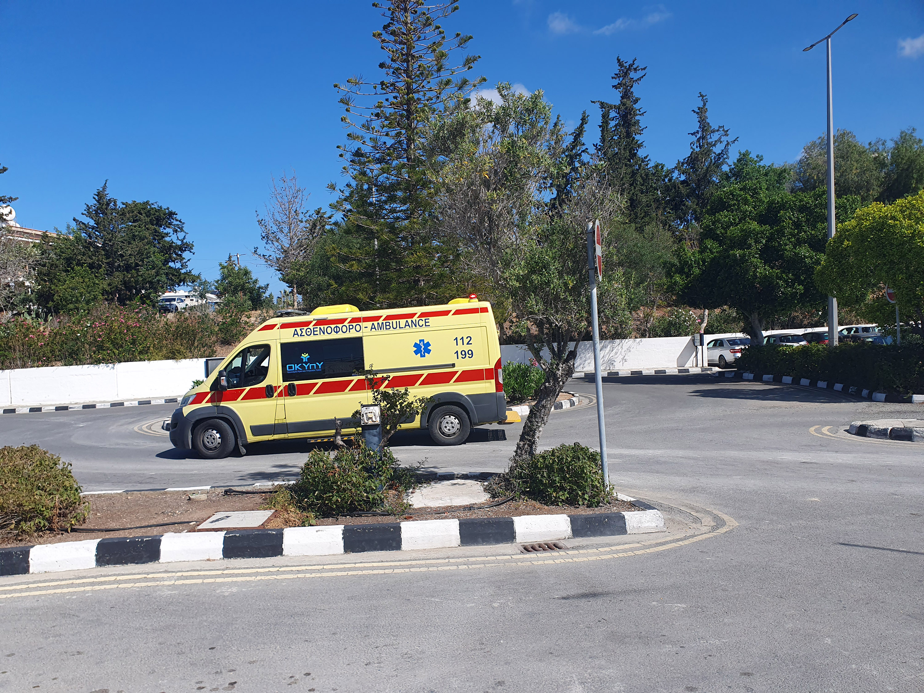 image Crew member airlifted from ship to Paphos general hospital