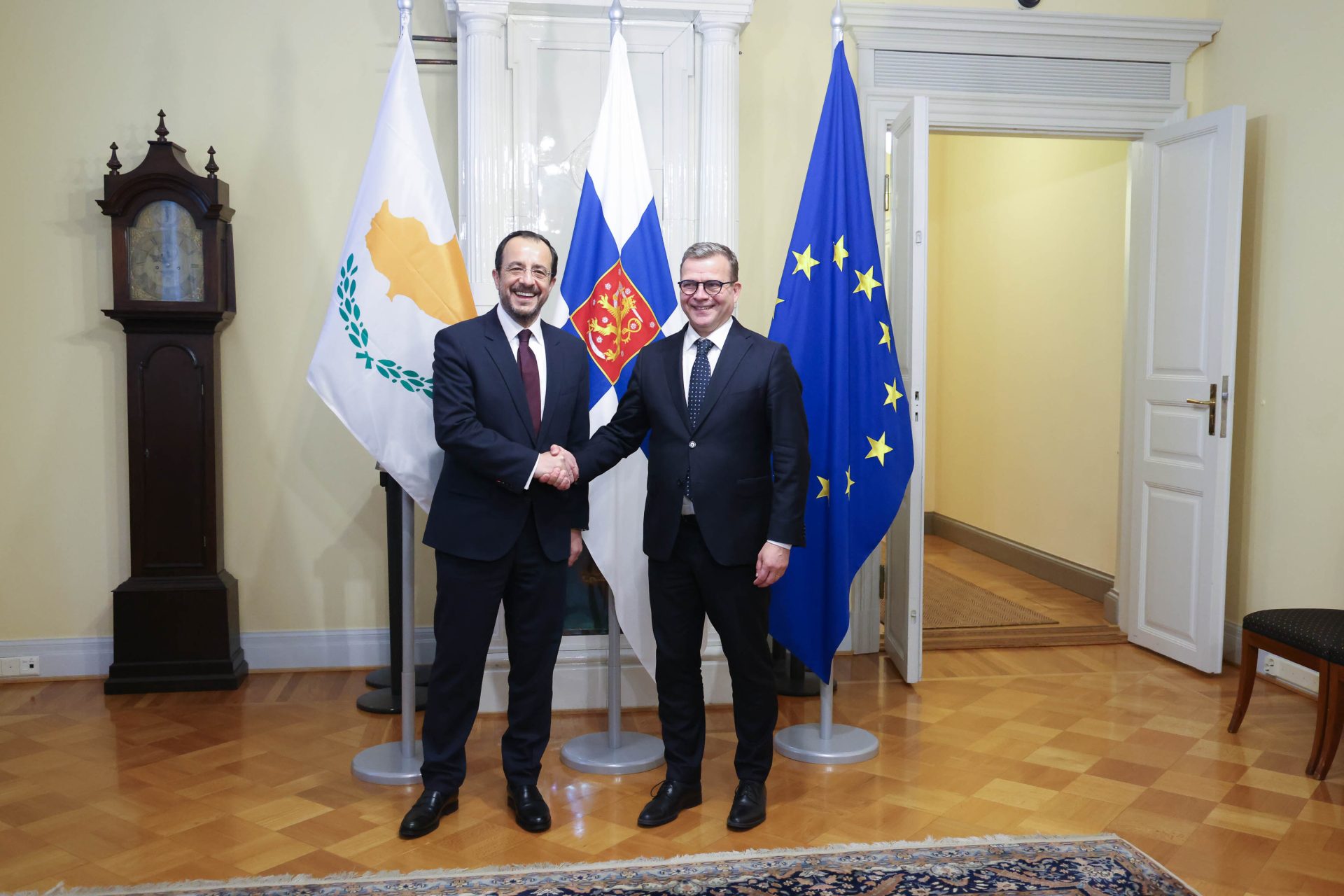 image Christodoulides, Finnish PM discuss EU budget and migration ahead of 2026 presidency