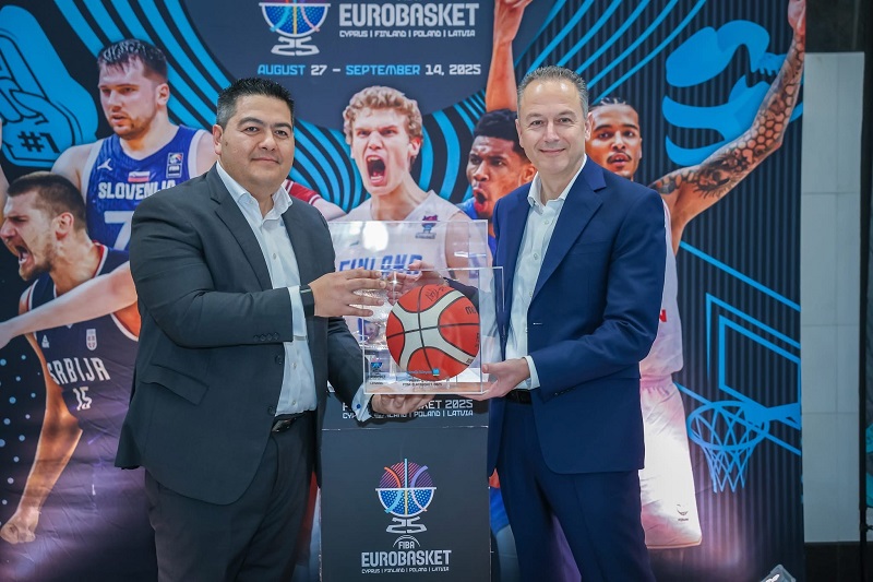 image Bank of Cyprus welcomes FIBA EuroBasket 2025 trophy in celebration of sport