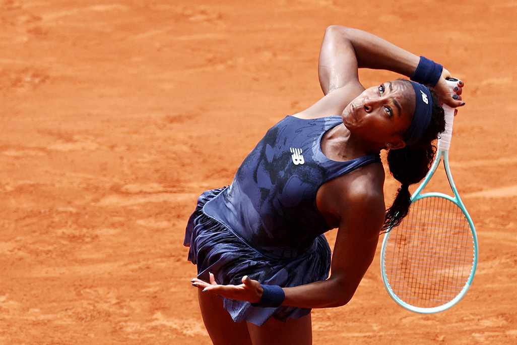 image Gauff speeds into French Open last eight, Pegula crashes out