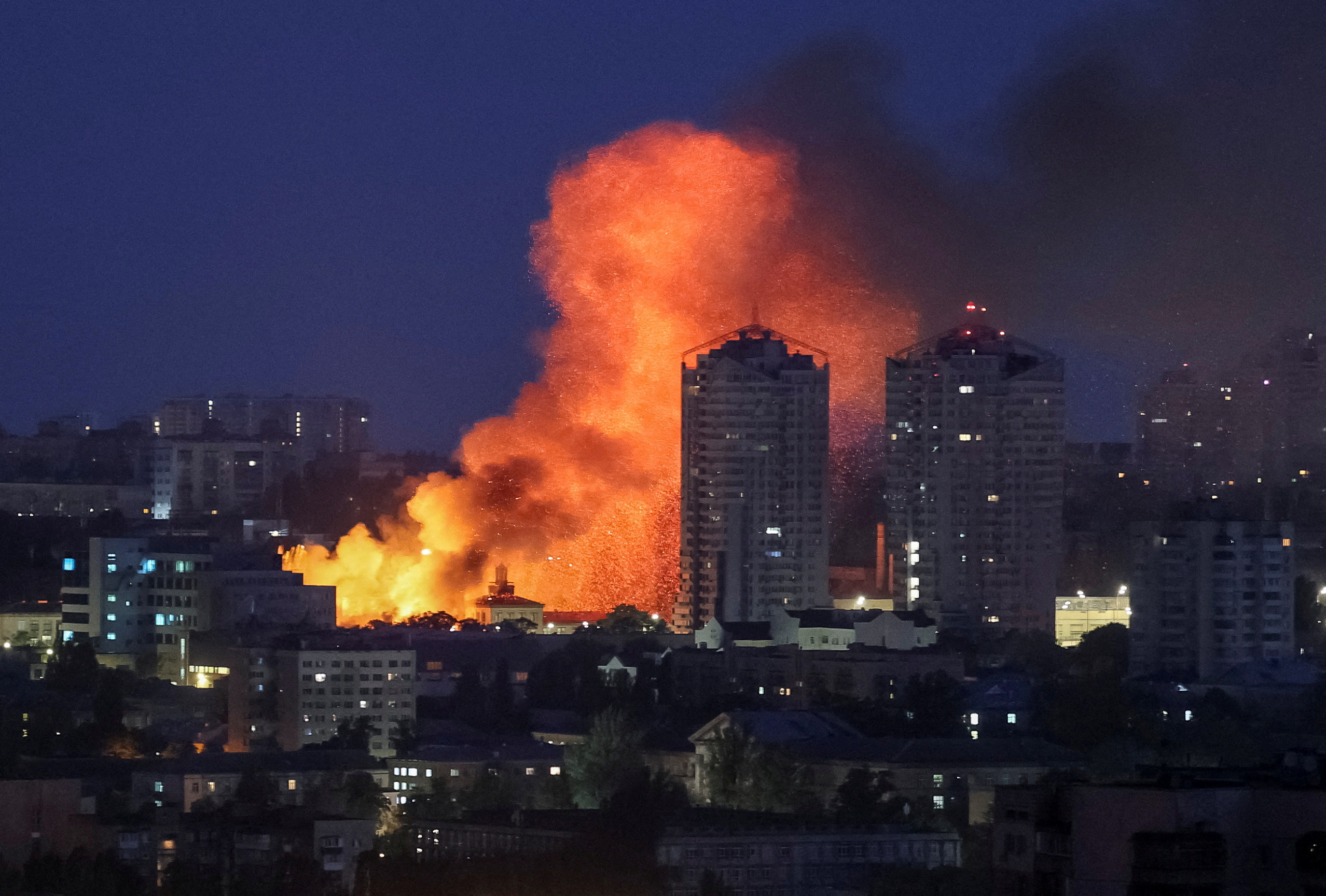 cover Intense Russian air attack on Ukraine&#8217;s capital kills four