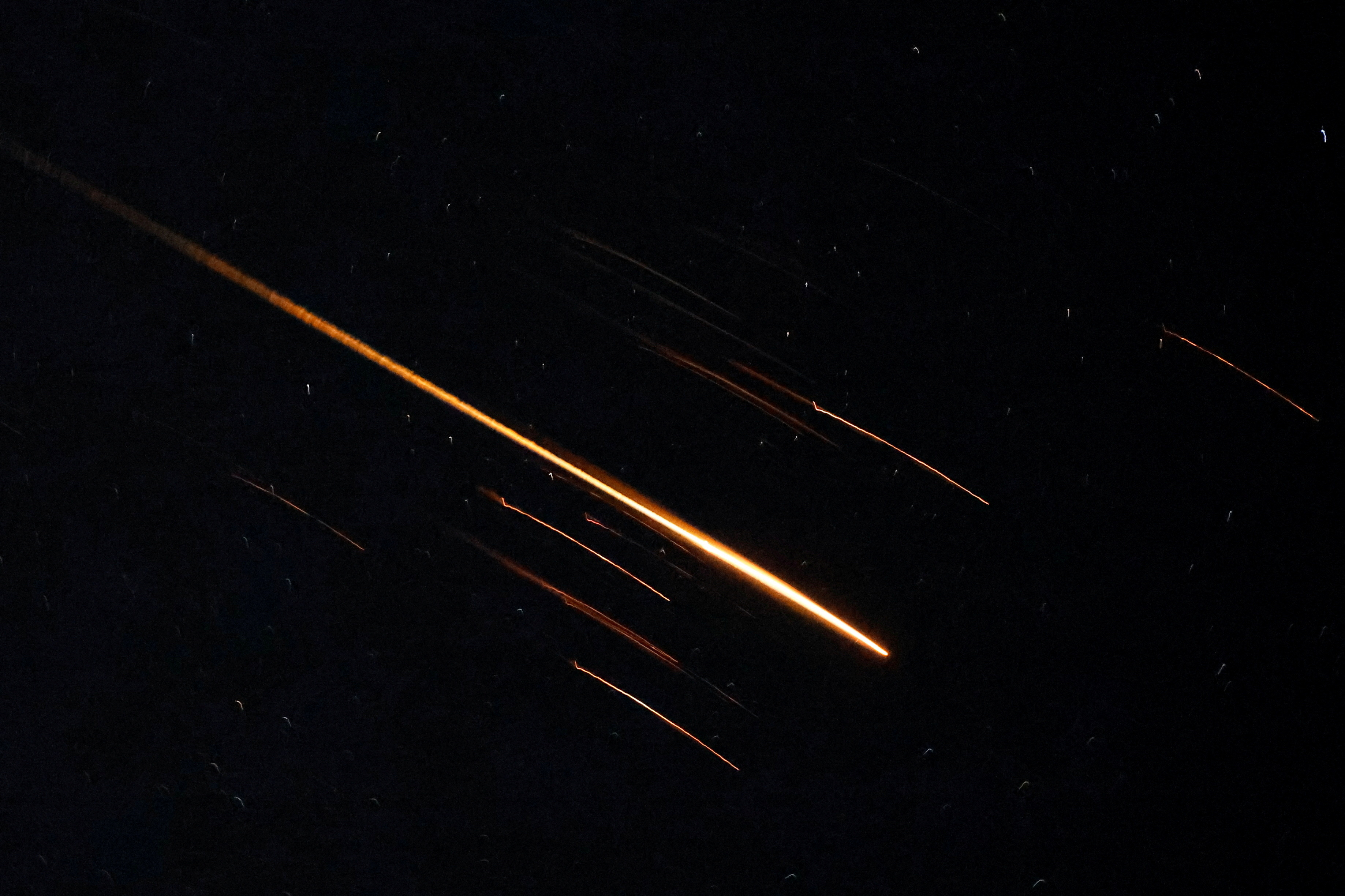 image Missiles visible from Cyprus again as Iran and Israel exchange fire
