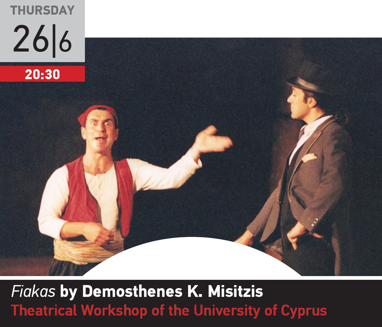 cover Thepak revives the play Fiakas after 26 years for UCy festival