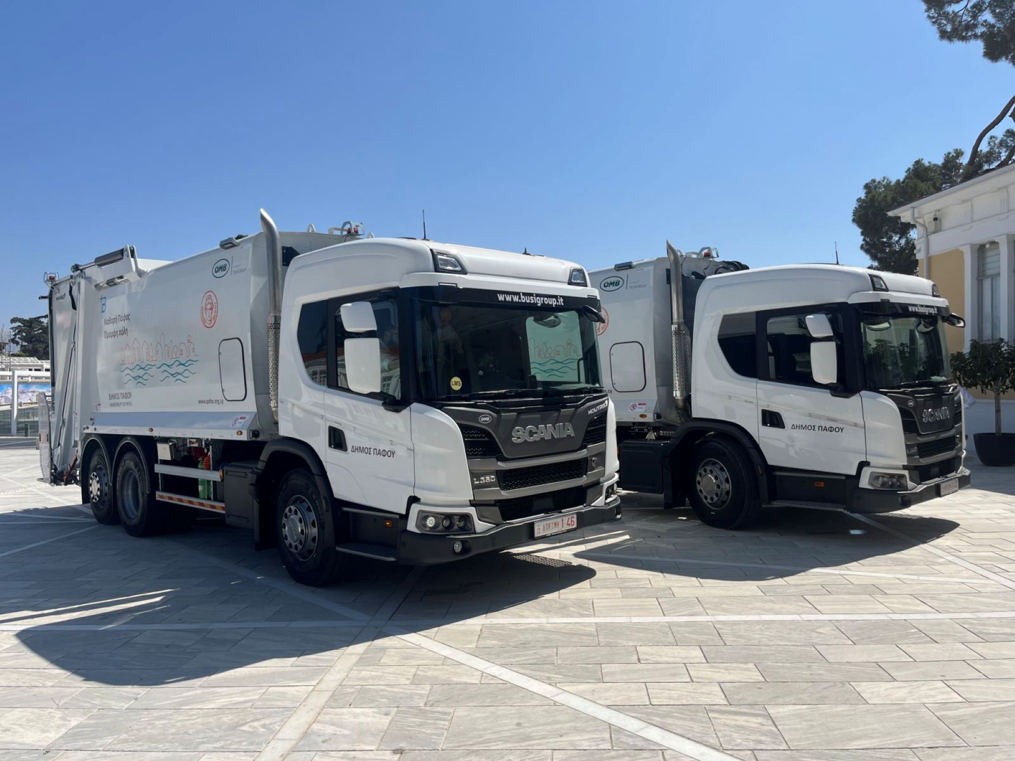 cover Paphos receives two new bin lorries with modern technology