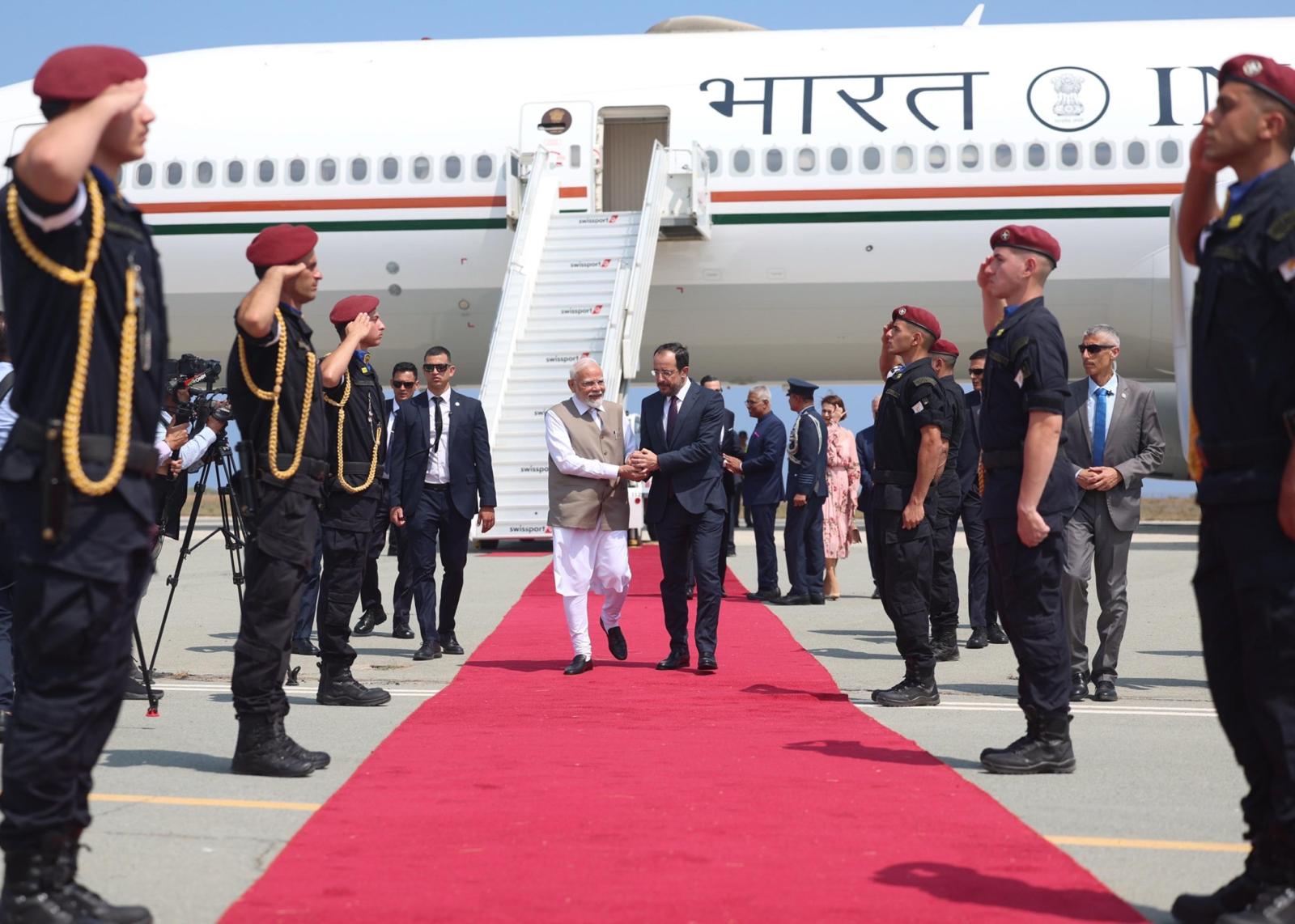 image India’s Modi arrives in Cyprus
