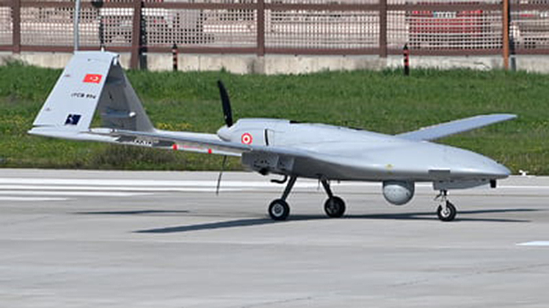 image Turkish combat drone circles over Cyprus