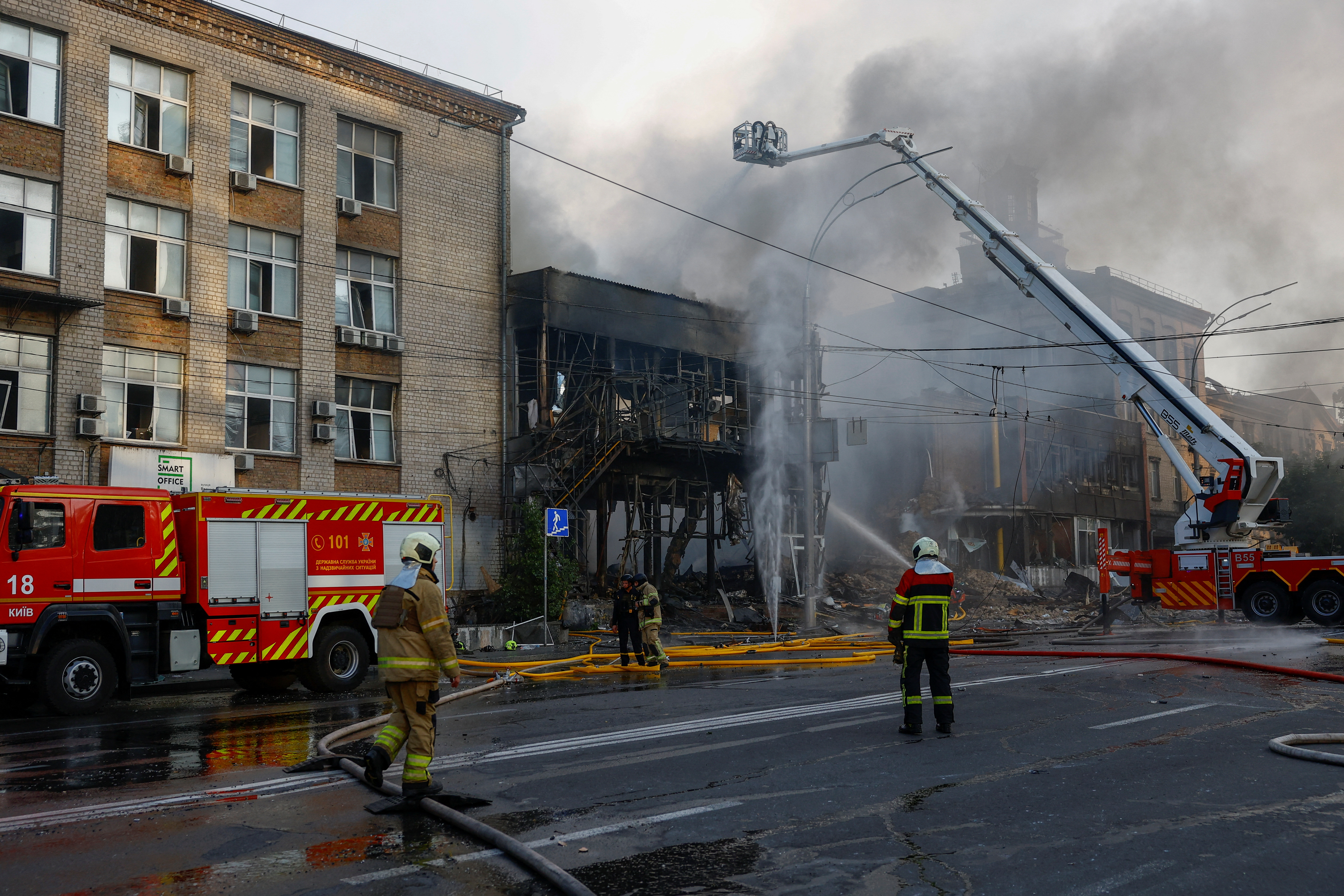 image Russia says its strike against Kyiv and other centres was a response to Ukrainian &#8216;terrorist acts&#8217;