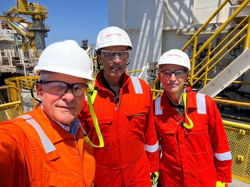 image Papanastasiou visits rig after new gas find in Block 10