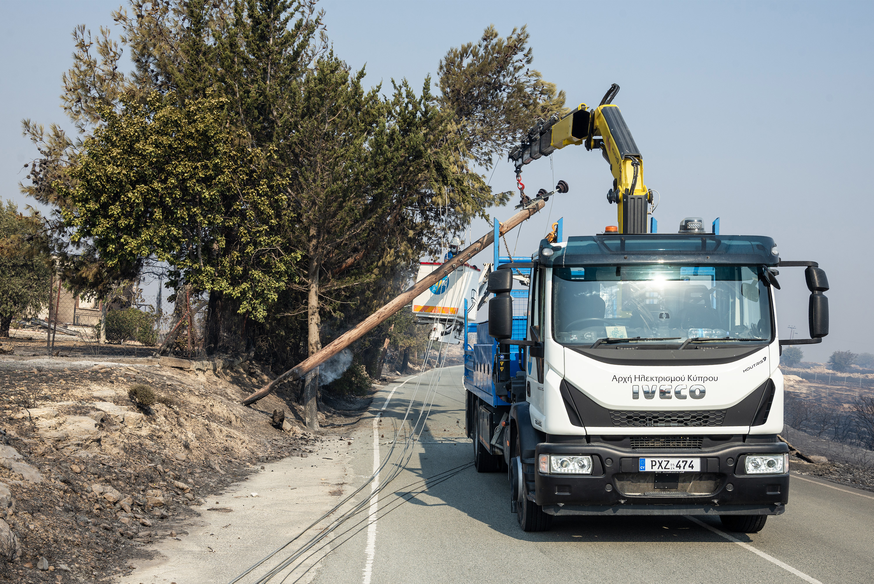 cover Three Limassol villages reconnected to electricity amid wildfire