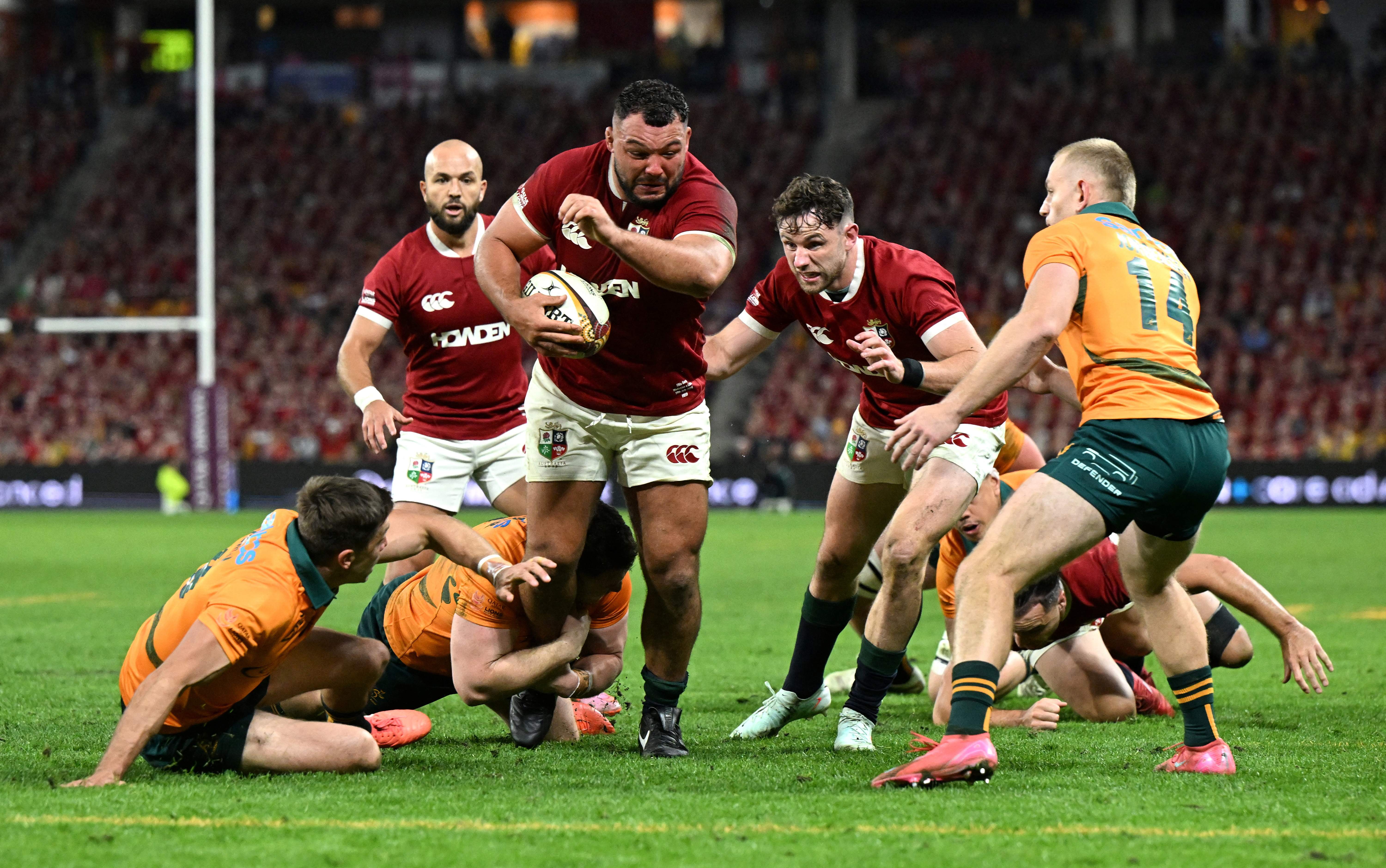 cover Lions dominate early to down Wallabies in first test