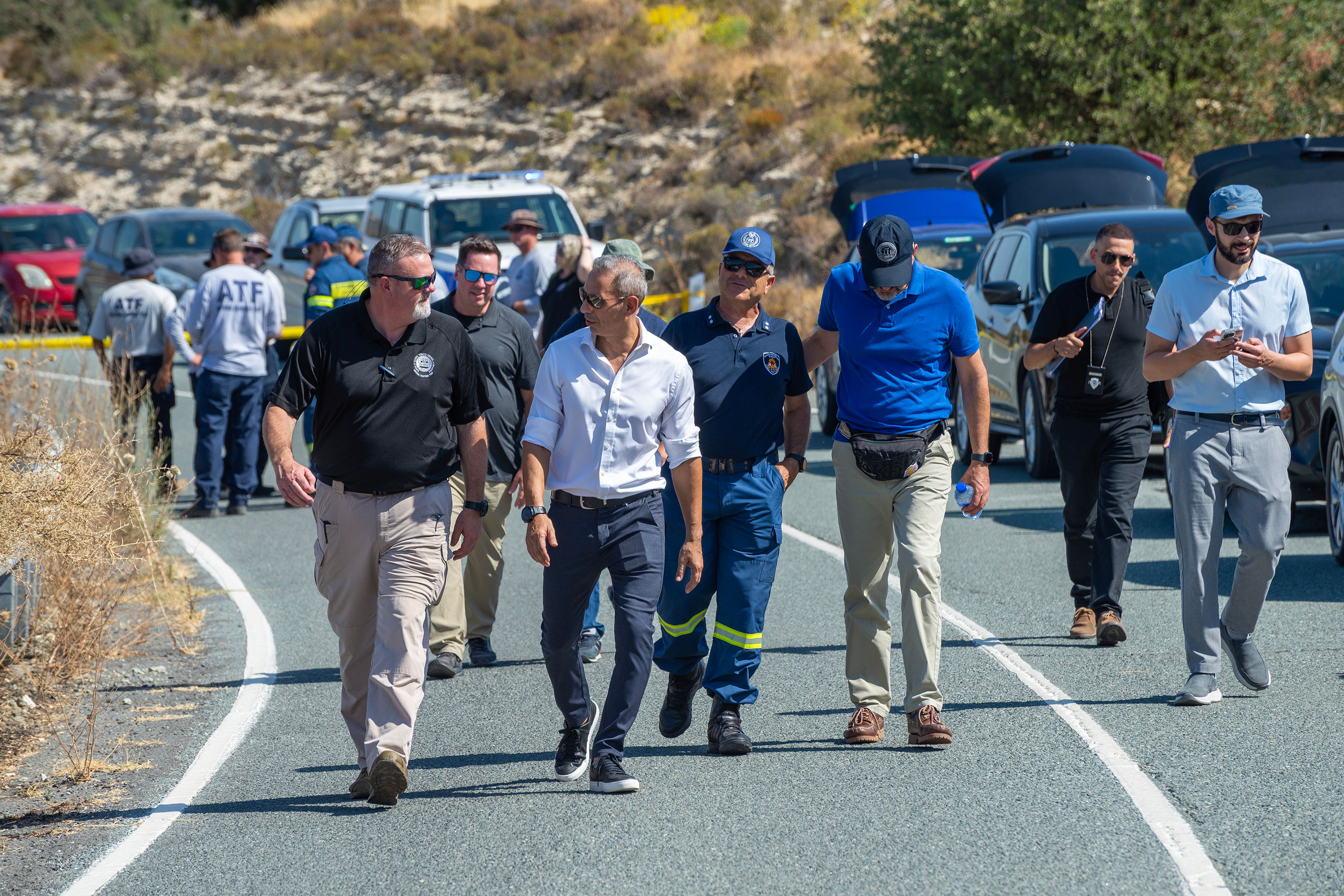 cover US investigators visit wildfire origin site in Malia