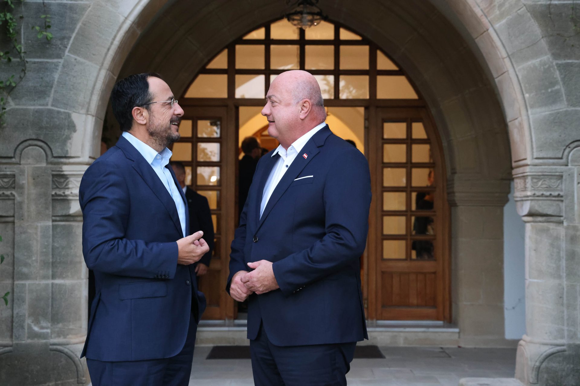cover Austrian Chancellor Stocker arrives in Cyprus