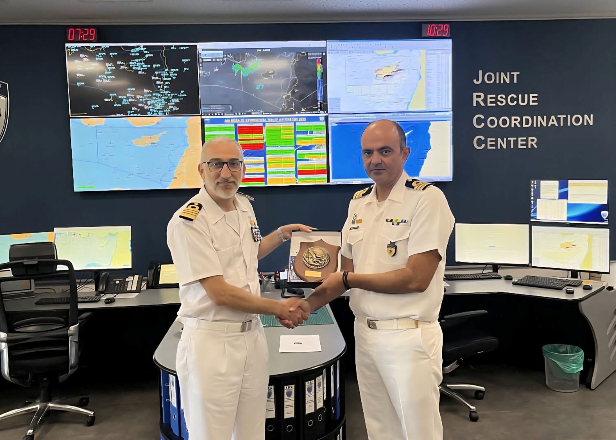 cover Italian naval delegation visits Larnaca JRCC