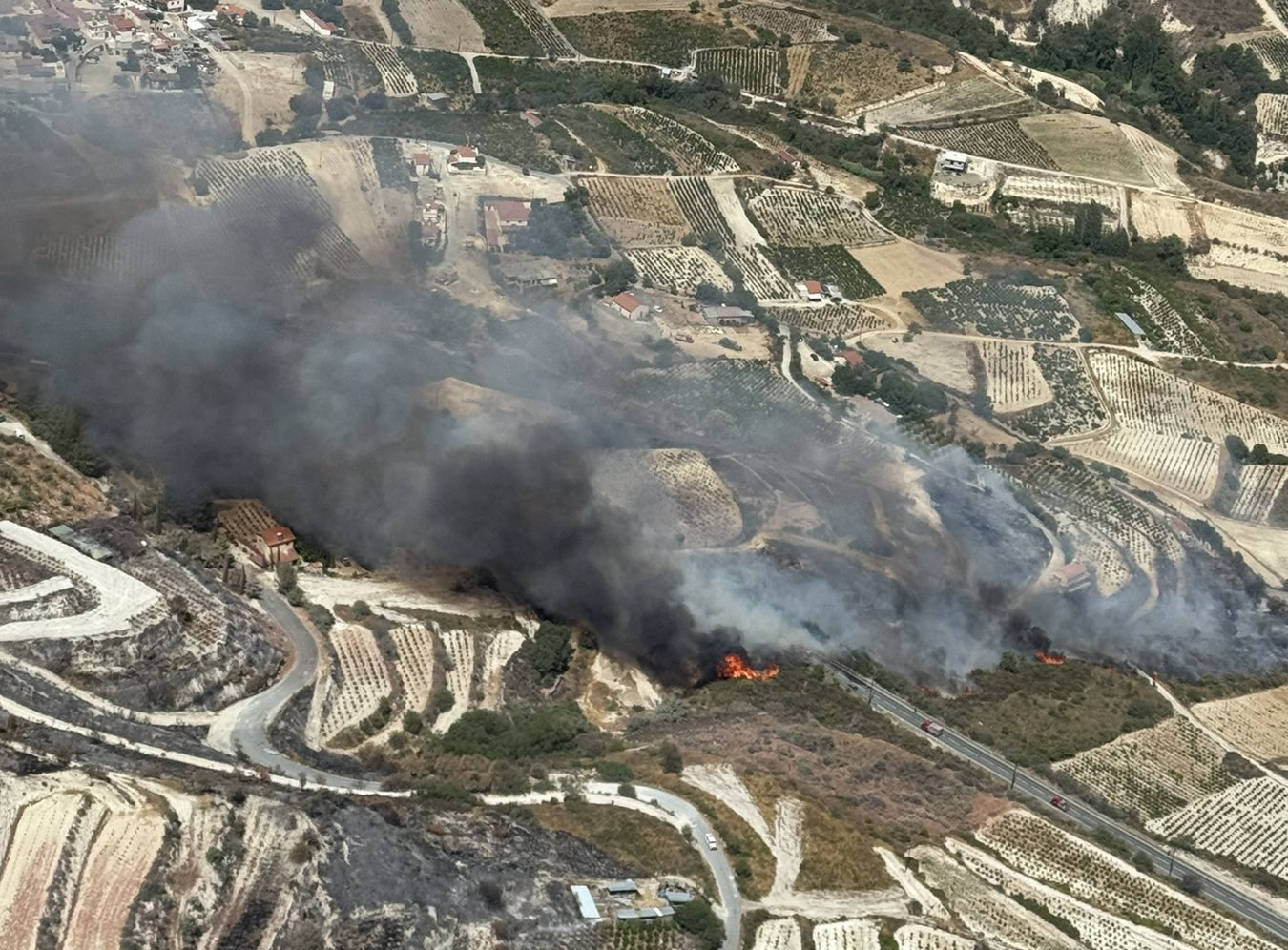 image Omodos wildfire contained