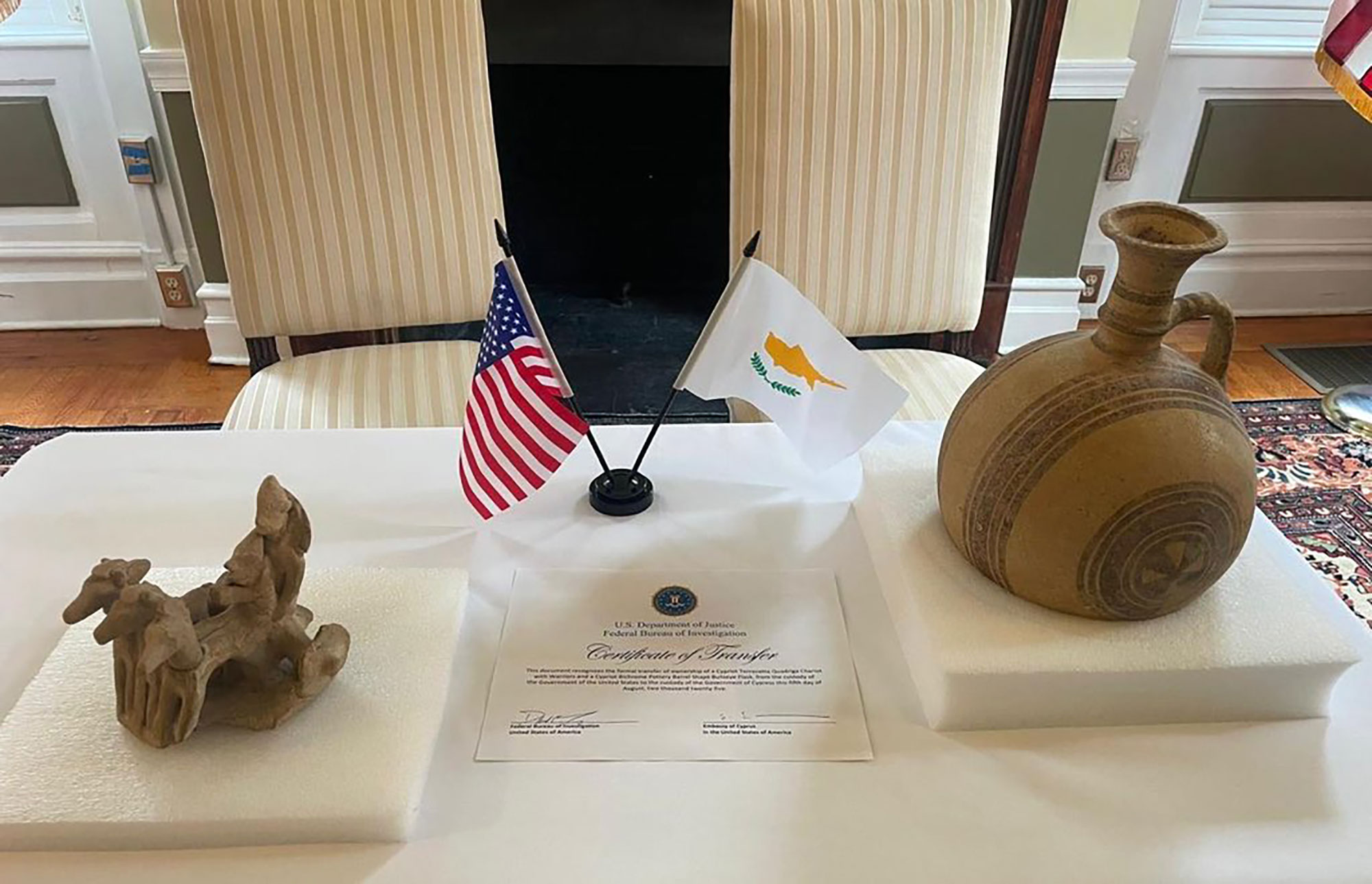 cover Two Cyprus antiquities returned from America