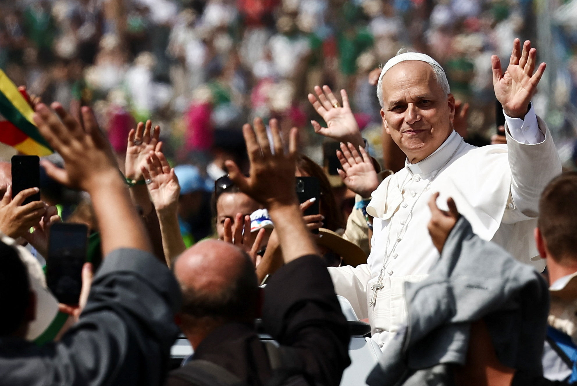 cover Pope Leo exhorts crowd of million Catholic youth to spread their faith