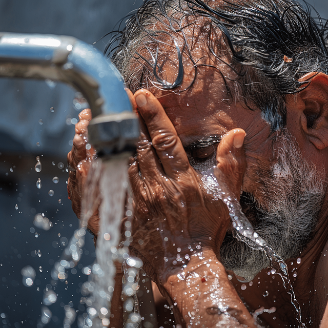 cover Red weather warning as temperatures hit 45C