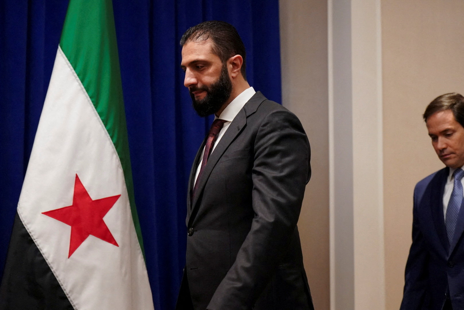 cover Syria&#8217;s Sharaa, in New York, renews call for US to formally drop sanctions