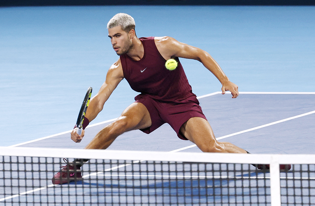 cover Alcaraz survives injury scare to beat Baez on Tokyo debut