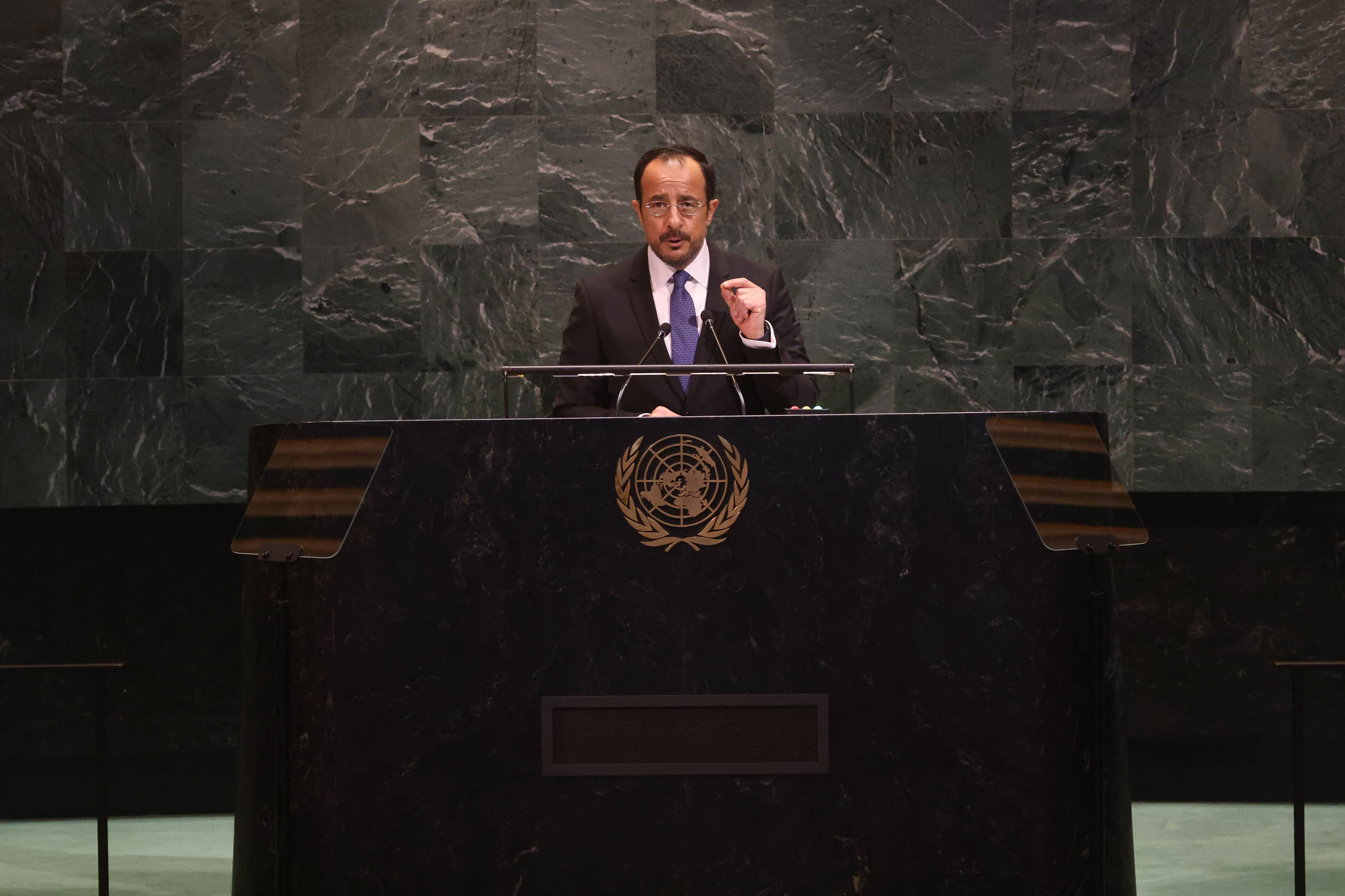 image Christodoulides hits back at Turkey at UN