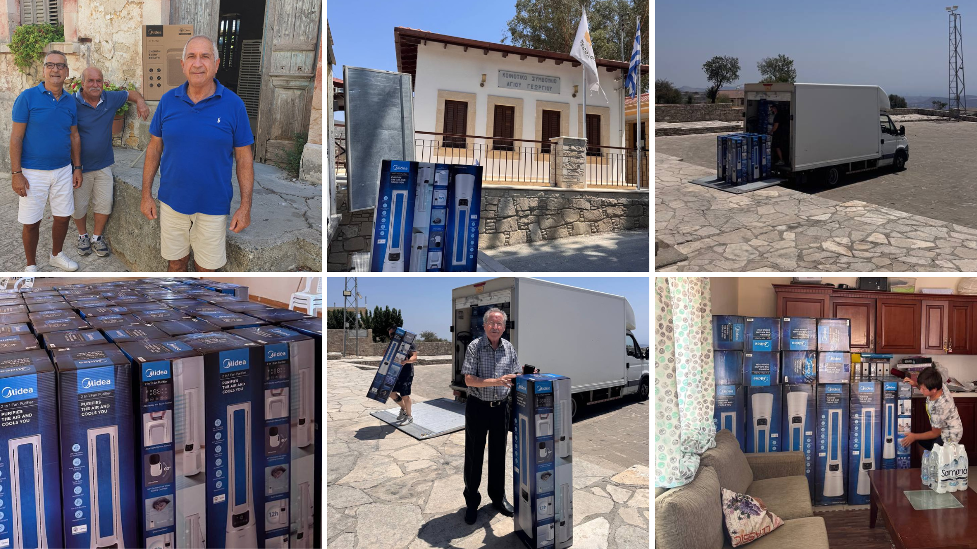 cover Cyprus tech sector gives back, distributing air purifiers to fire victims
